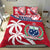 Samoa Bedding Set Samoan Coat Of Arms With Coconut Red Style LT14 Red - Polynesian Pride