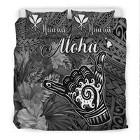 The Shaka Hawaii Bedding Set Tropical Flowers Gray Version LT13 - Polynesian Pride