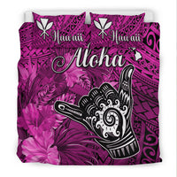 The Shaka Hawaii Bedding Set Tropical Flowers Pink Version LT13 - Polynesian Pride