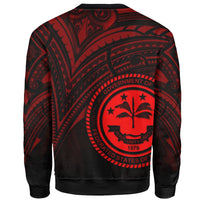 Federated States of Micronesia Sweatshirt - Cross Style Red Color - Polynesian Pride