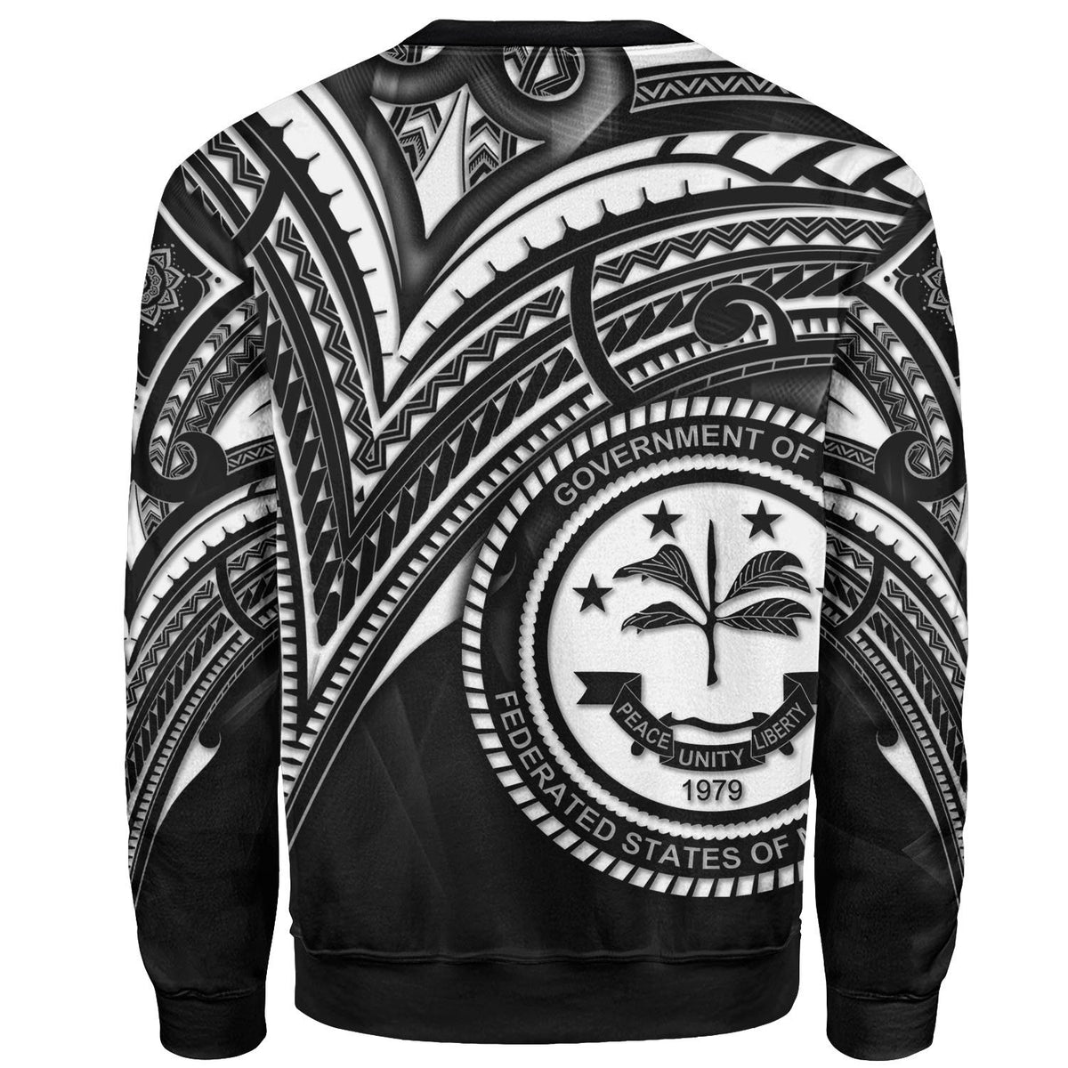 Federated States of Micronesia Sweatshirt - Cross Style White Color - Polynesian Pride