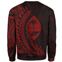 Guam Custom Personalised Sweatshirt - Wings Style Red Color - Polynesian Pride