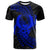 Pohnpei Micronesian T Shirt Blue Spiral Pattern Hibiscus Unisex Blue - Polynesian Pride