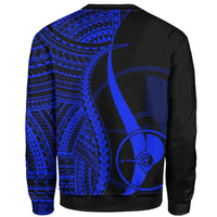 Yap Sweatshirt - Blue Polynesian Tentacle Tribal Pattern - Polynesian Pride