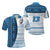 Custom Fiji Rugby Polo Shirt Impressive Version Blue Custom Text and Number Unisex Blue - Polynesian Pride