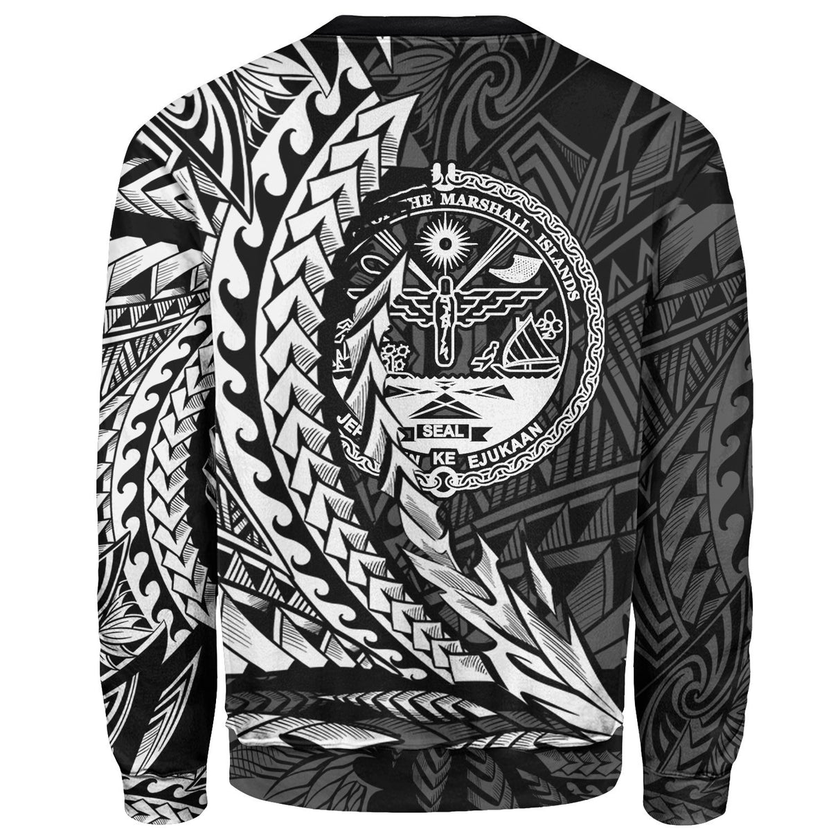 Marshall Islands Sweatshirt - Wings Style White Color - Polynesian Pride