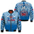 (Custom Text And Number) Samoa Rugby Bomber Jacket Personalise Toa Samoa Polynesian Pacific Blue Version LT14 Unisex Blue - Polynesian Pride