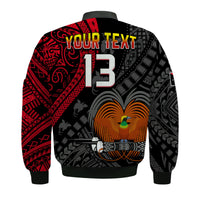 (Custom Text and Number) Papua New Guinea Bomber Jacket Raggiana Birds Of Paradise Happy 47th Independence Day LT13 - Polynesian Pride