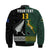 (Custom Text and Number) South Africa Protea and New Zealand Fern Bomber Jacket Rugby Go Springboks vs All Black LT13 - Polynesian Pride