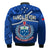 Samoa Rugby Bomber Jacket Manu Samoa Polynesian Hibiscus Blue Style LT14 - Polynesian Pride