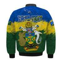 (Custom Personalised) Solomon Islands Bomber Jacket Happy 44th Independence Anniversary Polynesian Pattern LT14 - Polynesian Pride