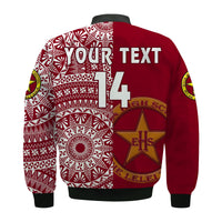 (Custom Text And Number) Tonga Eua High School Bomber Jacket Class Of Year Tongan Ngatu Pattern LT14 - Polynesian Pride