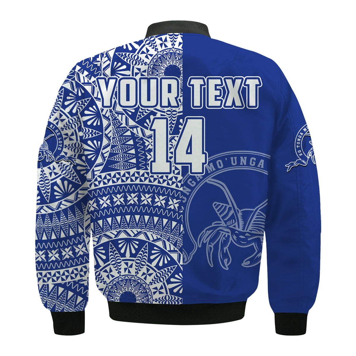 (Custom Text And Number) Tupou Tonga College Bomber Jacket Class Of Year Tongan Ngatu Pattern LT14 - Polynesian Pride