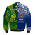 (Custom Personalised) Samoa Rugby and Australia Rugby Bomber Jacket Toa Samoa Mix Kangaroos Pacific LT14 - Polynesian Pride
