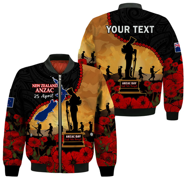 (Custom Personalised) New Zealand Maori All Black Rugby Bomber Jacket - LT2