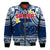 (Custom Personalised) Samoa Bomber Jacket Samoan Plumeria Flowers Mix Polynesian Pattern LT14 - Polynesian Pride
