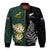 (Custom Text and Number) South Africa Protea and New Zealand Fern Bomber Jacket Rugby Go Springboks vs All Black LT13 - Polynesian Pride