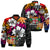 Fiji Tie Dye Bomber Jacket Polynesian Tribal Creative Tropical Flowers LT13 Unisex Red - Polynesian Pride