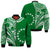 Cook Islands Tatau Bomber Jacket Symbolize Passion Stars Version Green LT13 Unisex Green - Polynesian Pride