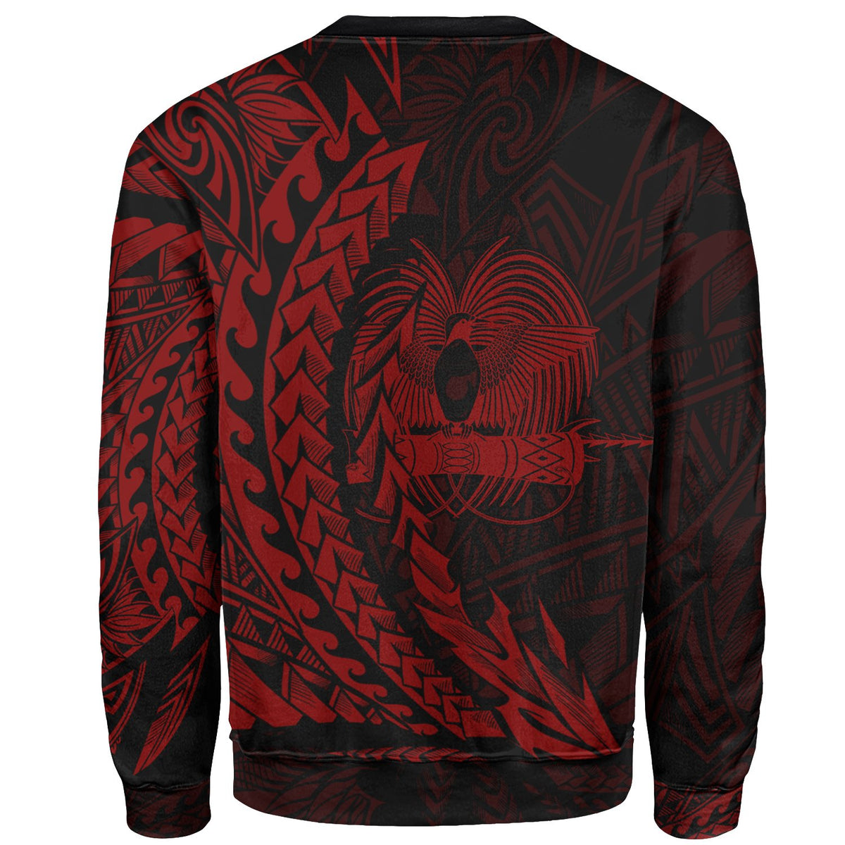 Papua New Guinea Sweatshirt - Wings Style Red Color - Polynesian Pride