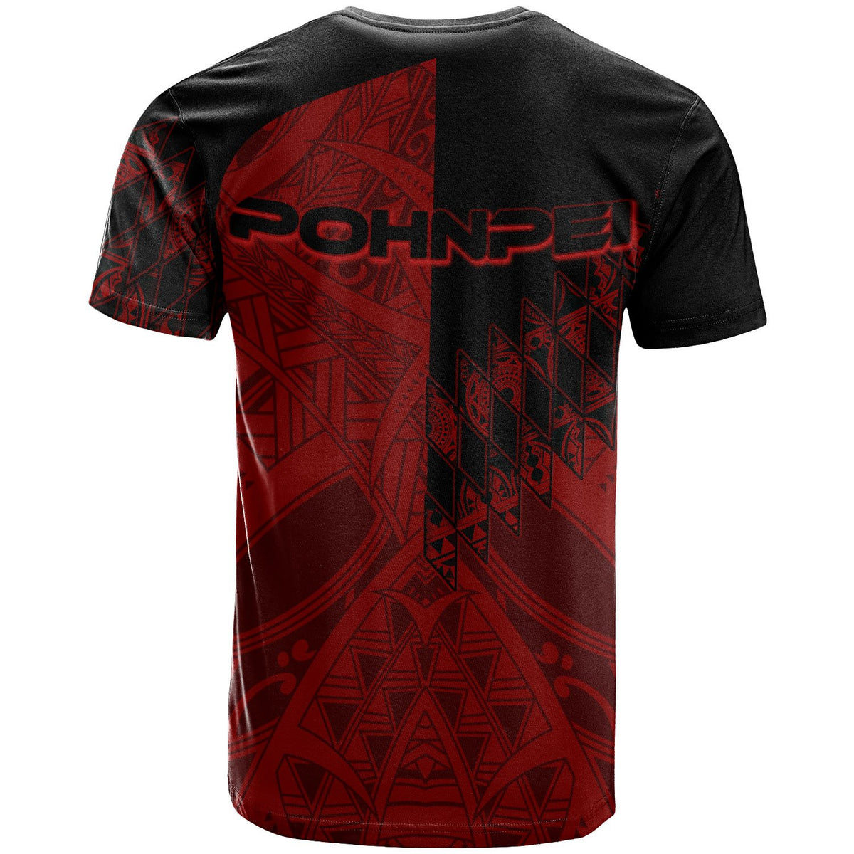Pohnpei T Shirt Red Color Symmetry Style - Polynesian Pride