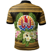 French Polynesia Tahiti Polo Shirt Tahitian Of Seal Tropical Flowers Style - Polynesian Pride