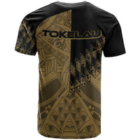 Tokelau T Shirt Gold Color Symmetry Style - Polynesian Pride