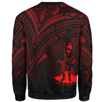 Vanuatu Sweatshirt - Cross Style Red Color - Polynesian Pride