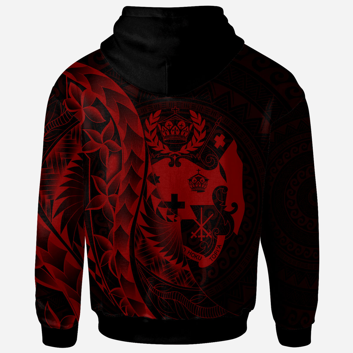 Tonga Hoodie Polynesian Pattern Style Red Color - Polynesian Pride