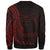 Tokelau Sweatshirt - Custom Personalised Polynesian Pattern Style Red Color - Polynesian Pride