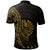 French Polynesia Polo Shirt Polynesian Pattern Style Gold Color - Polynesian Pride