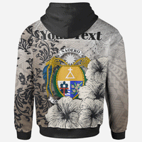 Nauru Hoodie Custom Vintage Luxury Floral Style - Polynesian Pride