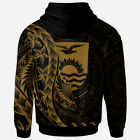 Kiribati Hoodie Polynesian Pattern Style Gold Color - Polynesian Pride