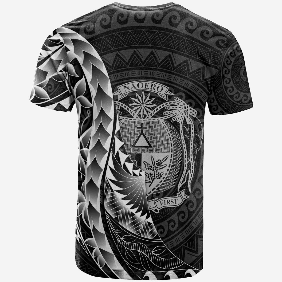 Nauru T Shirt Custom Polynesian Pattern Style - Polynesian Pride