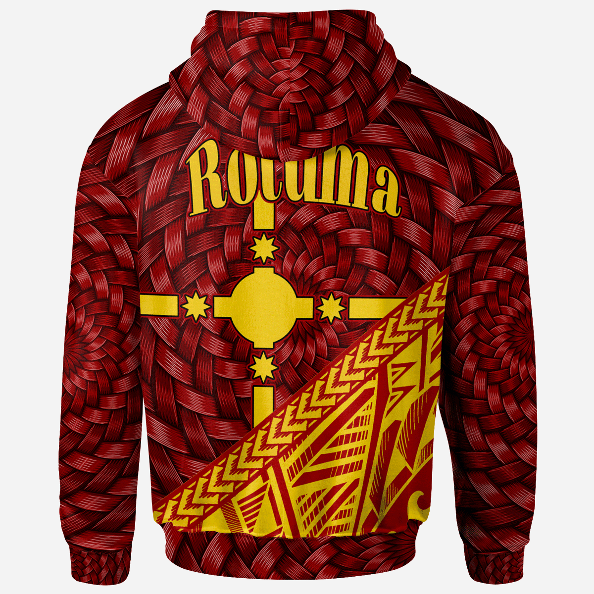 Rotuma Zip Hoodie Oinafa Tapa Patterns With Bamboo - Polynesian Pride