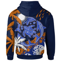 Marshall Islands Hoodie Coat of Arm and Spinner Dolphin Patterns - Polynesian Pride