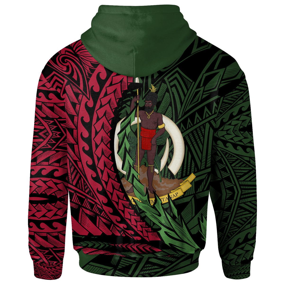Vanuatu Zip Hoodie Wings Style - Polynesian Pride