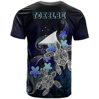 Tokelau Polynesian T Shirt Blue Turtle Couple - Polynesian Pride