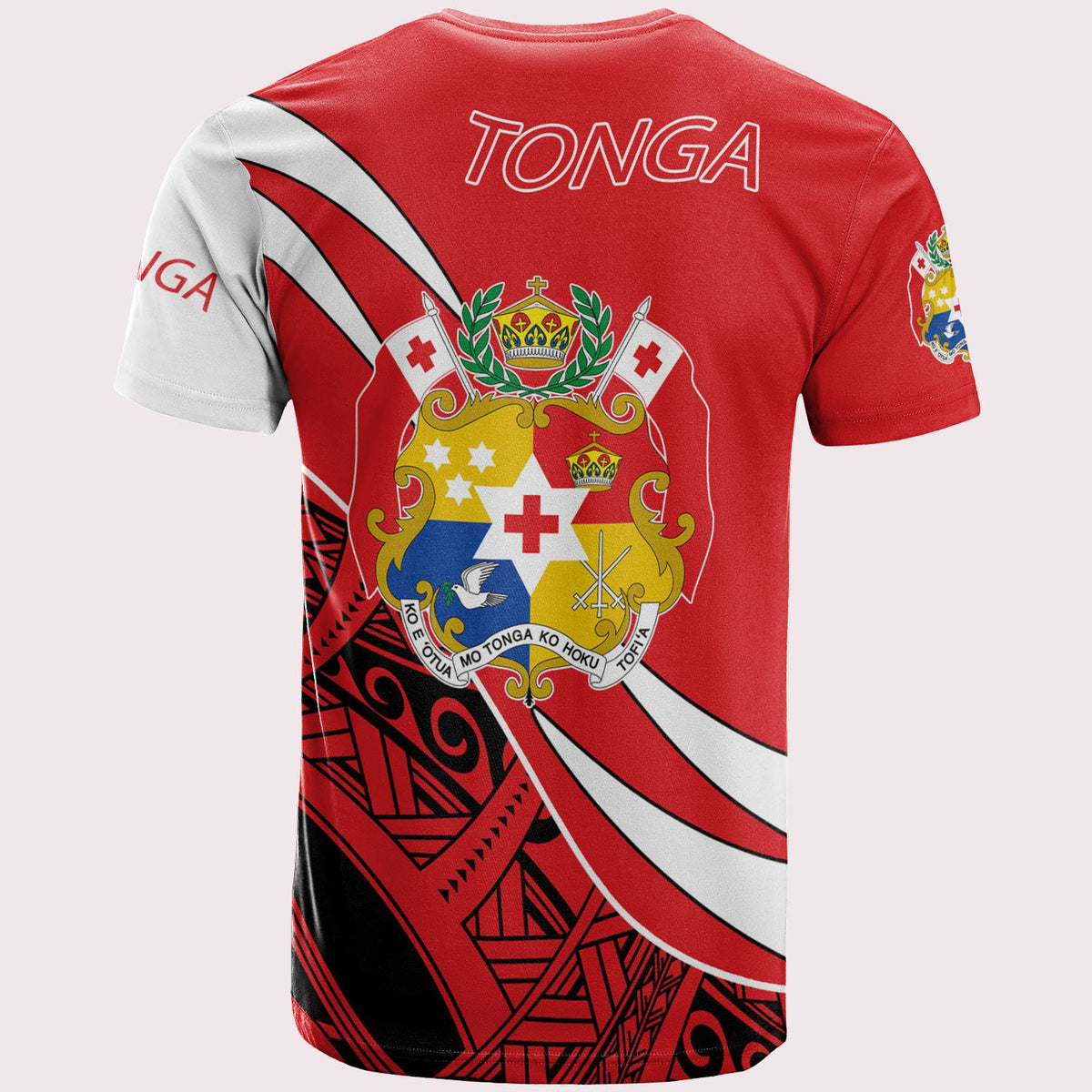 Tonga T Shirt Symmetrical Lines - Polynesian Pride