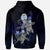 Guam Polynesian Hoodie Blue Turtle Couple - Polynesian Pride