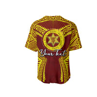 (Custom Personalised)Tonga High School Baseball Jersey Yellow Style LT6 - Polynesian Pride