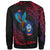 Guam Sweatshirt - KingFisher Bird With Map - Polynesian Pride