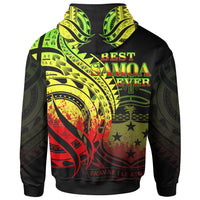 Samoa Hoodie Reggae Color Polynesian Patterns Best Samoa Ever - Polynesian Pride