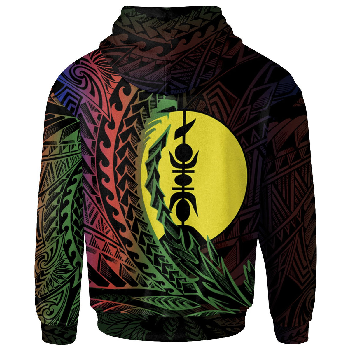 New Caledonia Zip Hoodie La Foa Wings Style Flag Color - Polynesian Pride