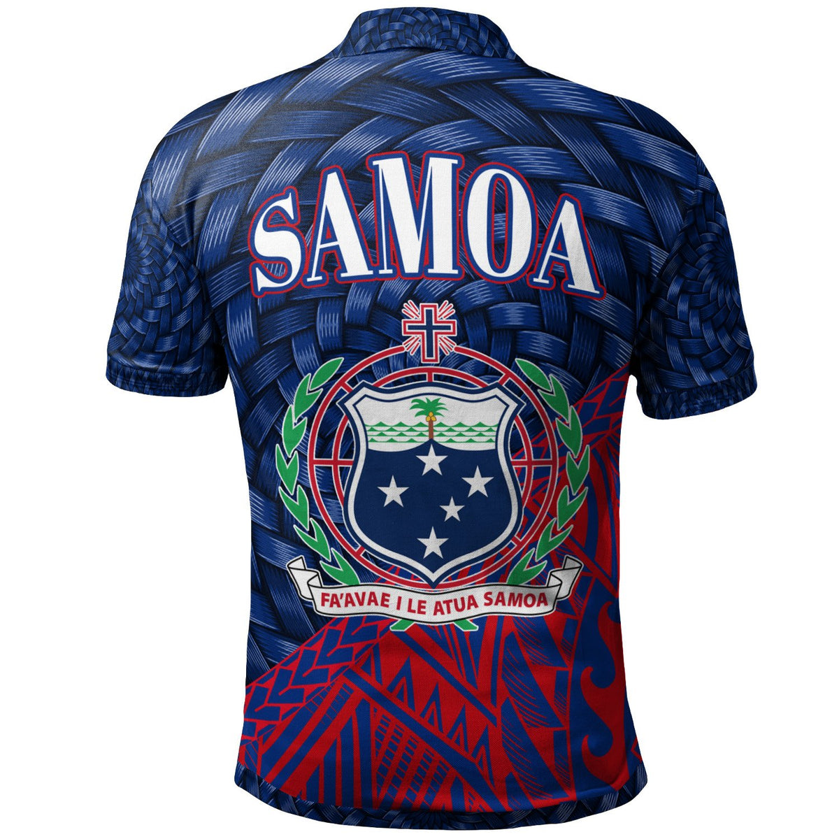 Samoa Polo Shirt Nofoalii Polynesian Patterns With Bamboo - Polynesian Pride