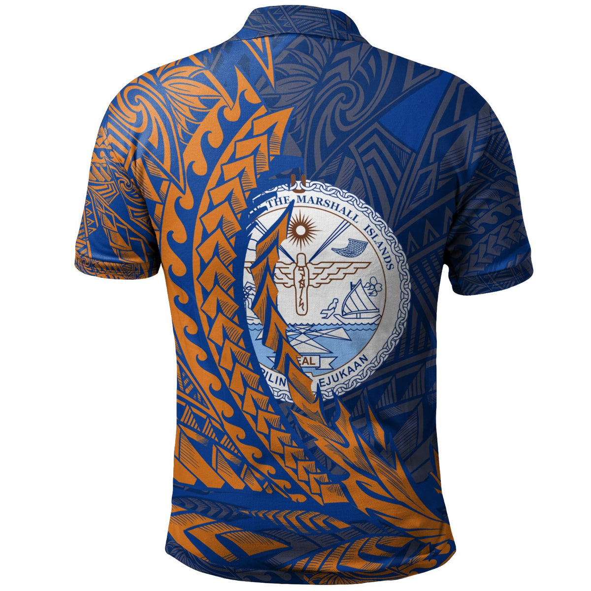 Marshall Islands Polo Shirt Kili Wings Style - Polynesian Pride