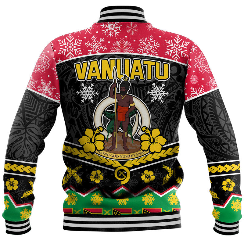Vanuatu Tribal Polynesian Christmas Vibe Baseball Jacket LT9 - Polynesian Pride