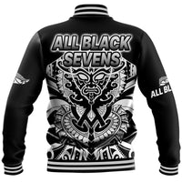 Aotearoa Silver Fern Rugby Sevens Baseball Jacket Maori Tribal All Black LT9 - Polynesian Pride