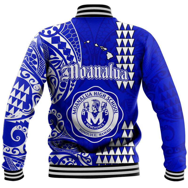 Hawaii Moanalua High School Baseball Jacket Tribal Kakau LT9 - Polynesian Pride