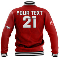 (Custom Text And Number) Tonga Rugby Sevens Baseball Jacket Sporty Style LT9 - Polynesian Pride